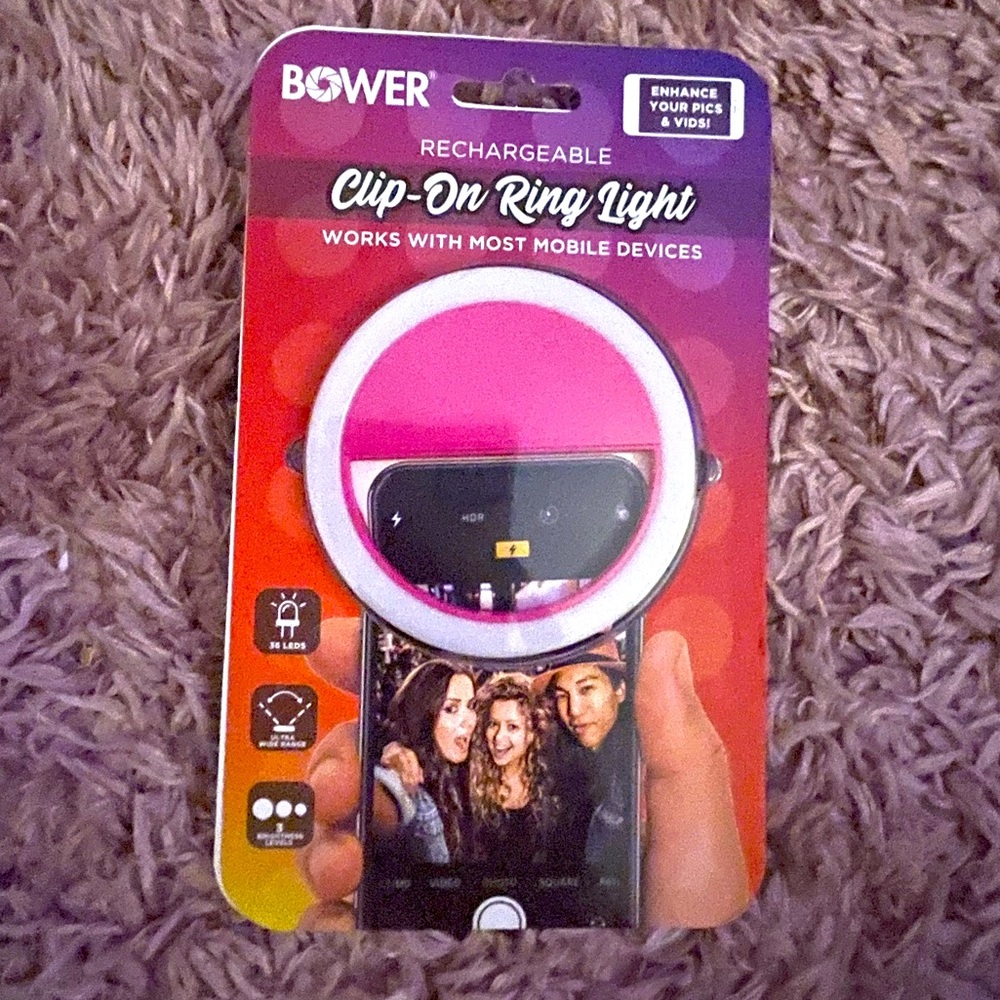 Click on ring light for cell phone